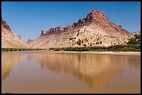 Colorado River at Spanish Bottom with camp in distance. Canyonlands National Park ( color)