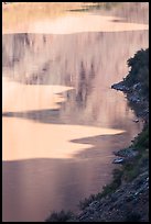 Cliff shadows and Colorado River. Canyonlands National Park ( color)