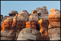 Pinnacles at sunset, Maze District. Canyonlands National Park ( color)