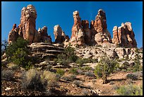 Whimsical spires, Doll House, Maze District. Canyonlands National Park ( color)