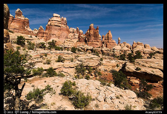 Spires and pinnacles, Dollhouse. Canyonlands National Park (color)