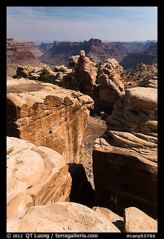 Fractured rocks, Surprise Valley, and Colorado River. Canyonlands National Park (color)