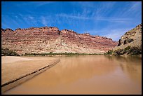 Colorado River and shore near its confluence with Green River. Canyonlands National Park ( color)