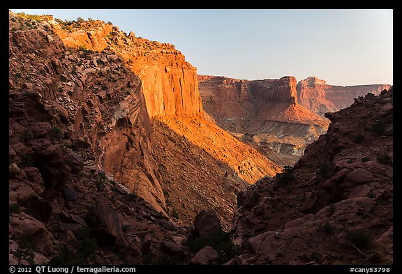 Cliffs at sunset, Island in the Sky. Canyonlands National Park (color)