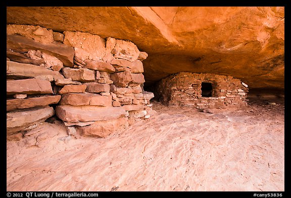 Ancient granary on Aztec Butte. Canyonlands National Park, Utah, USA.