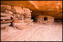 Ancient granary on Aztec Butte. Canyonlands National Park, Utah, USA. (color)