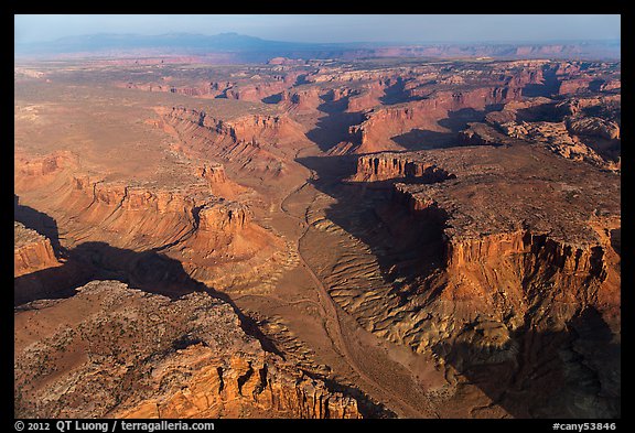 Aerial view of Taylor Canyon. Canyonlands National Park (color)