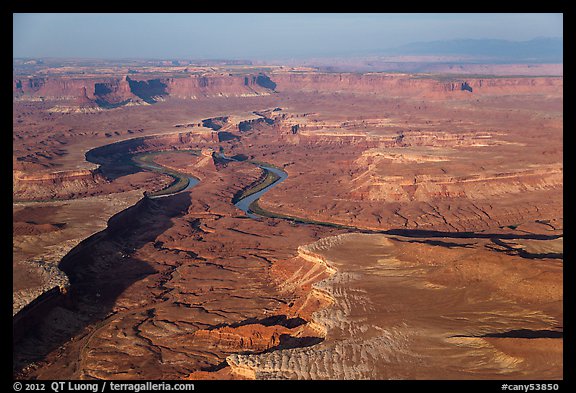 Aerial view of Green River Canyon. Canyonlands National Park (color)