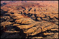 Aerial view of the Maze and Chocolate Drops. Canyonlands National Park, Utah, USA. (color)