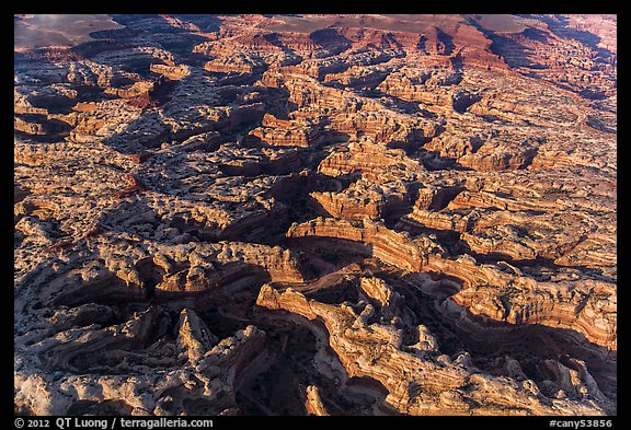 Aerial view of the Maze. Canyonlands National Park (color)
