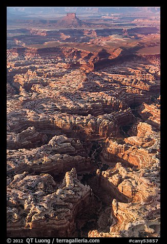 Aerial view of Maze and Elaterite Butte. Canyonlands National Park (color)