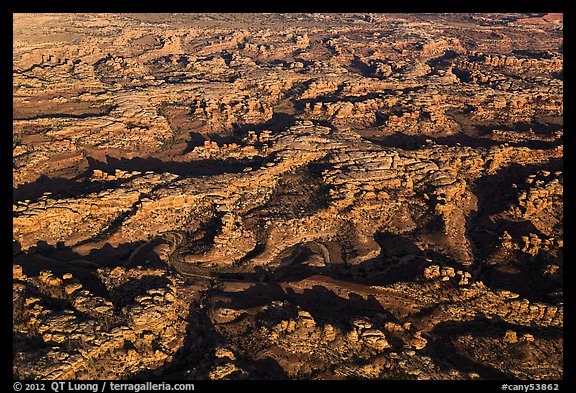 Aerial view of Needles District. Canyonlands National Park (color)
