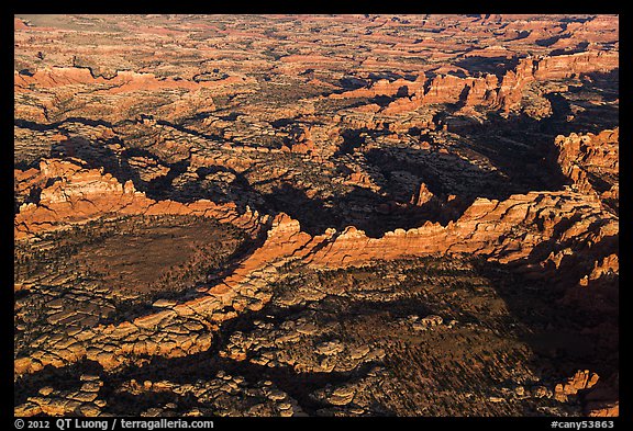 Aerial view of Needles. Canyonlands National Park (color)
