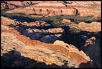 Aerial view of Castle Arch. Canyonlands National Park, Utah, USA. (color)