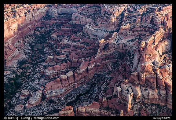 Aerial view of Angel Arch. Canyonlands National Park (color)