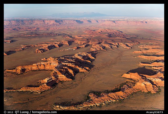 Aerial view of Squaw Flats, Needles. Canyonlands National Park (color)