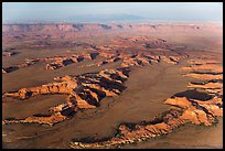 Aerial view of Squaw Flats, Needles. Canyonlands National Park, Utah, USA. (color)