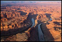 Aerial view of the Loop. Canyonlands National Park, Utah, USA. (color)