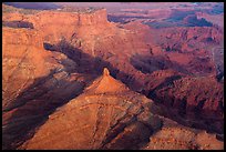 Aerial view of buttes and Dead Horse Point. Canyonlands National Park, Utah, USA.
