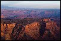 Aerial view of Dead Horse Point State Park. Canyonlands National Park, Utah, USA. (color)
