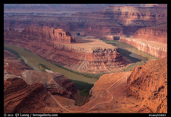 Colorado River gooseneck and Potash Road. Canyonlands National Park (color)