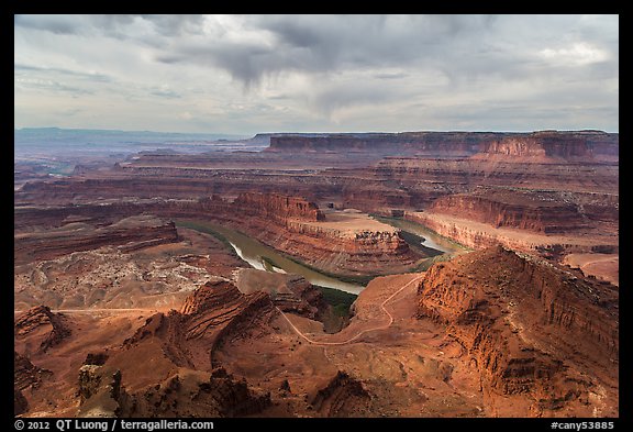 Dead Horse Point view with virgas. Canyonlands National Park, Utah, USA.