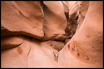 Motifs in sandstone, High Spur slot canyon, Orange Cliffs Unit, Glen Canyon National Recreation Area, Utah. USA (color)