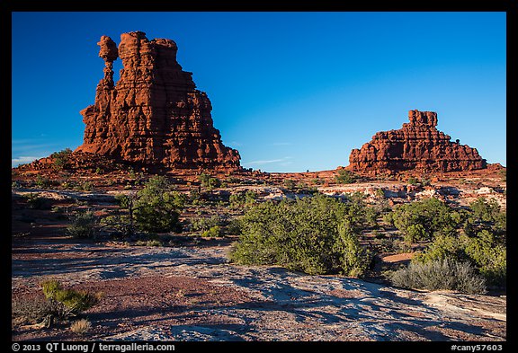 The Eternal Flame, late afternoon, land of Standing rocks. Canyonlands National Park (color)