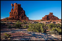 The Eternal Flame, late afternoon, land of Standing rocks. Canyonlands National Park, Utah, USA. (color)