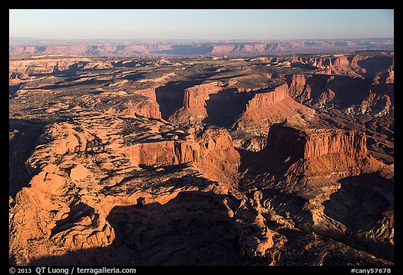 Aerial View of mesas, Island in the Sky district. Canyonlands National Park (color)