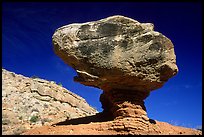 Balancing rock in  Hartnet Draw. Capitol Reef National Park, Utah, USA. (color)