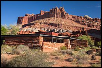 Visitor Center and Castle rock formation. Capitol Reef National Park ( color)