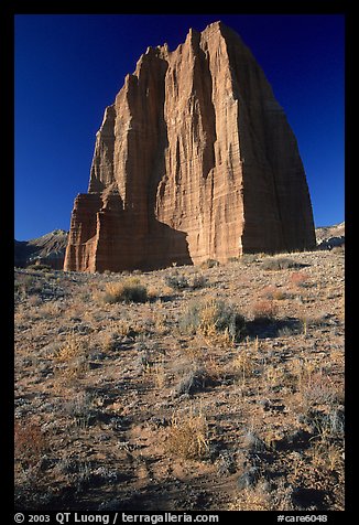 Temple of the Moon, Cathedral Valley, morning. Capitol Reef National Park (color)