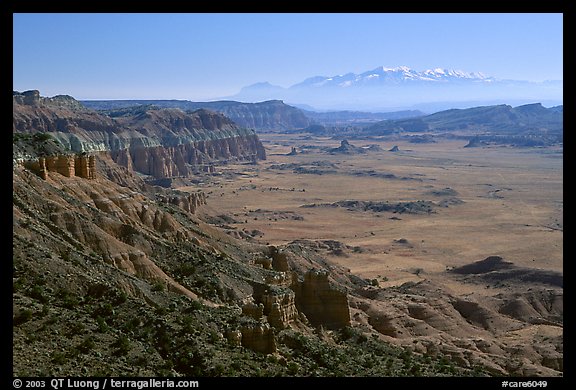 Upper Desert overlook, Cathedral Valley, mid-day. Capitol Reef National Park (color)