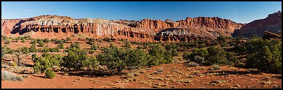 Mummy cliffs. Capitol Reef National Park (Panoramic color)