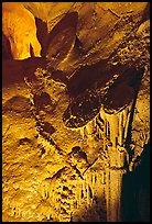 Rare parachute underground formations, Lehman Caves. Great Basin National Park, Nevada, USA. (color)