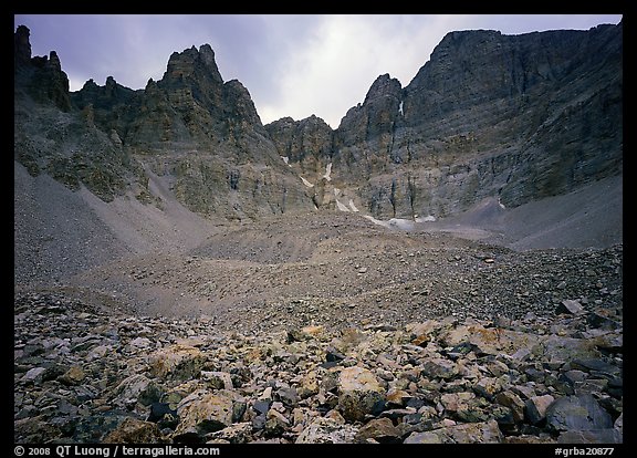 Moraine and North Face of Wheeler Peak. Great Basin  National Park (color)