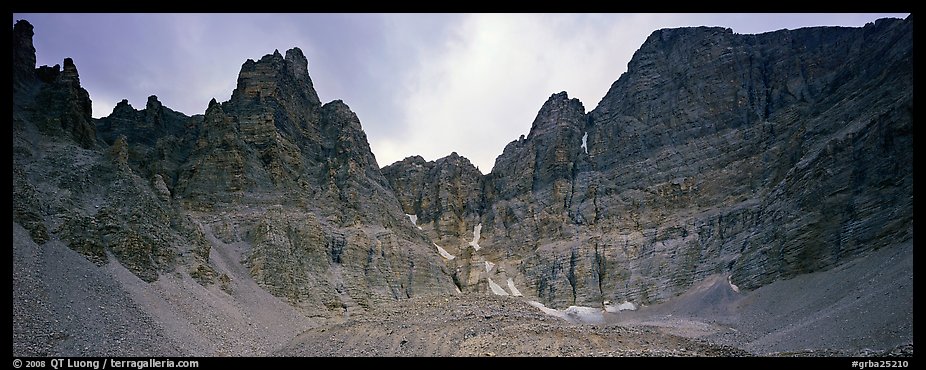 Mineral landscape, North Face of Wheeler Peak. Great Basin National Park, Nevada, USA.