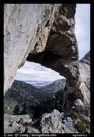 Lexington Arch, afternoon. Great Basin National Park, Nevada, USA.