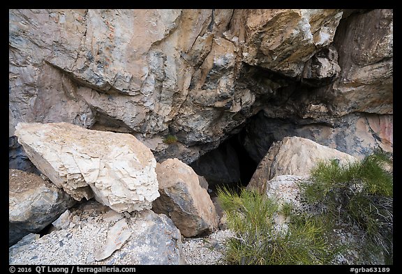 Pictograph Cave entrance. Great Basin National Park (color)