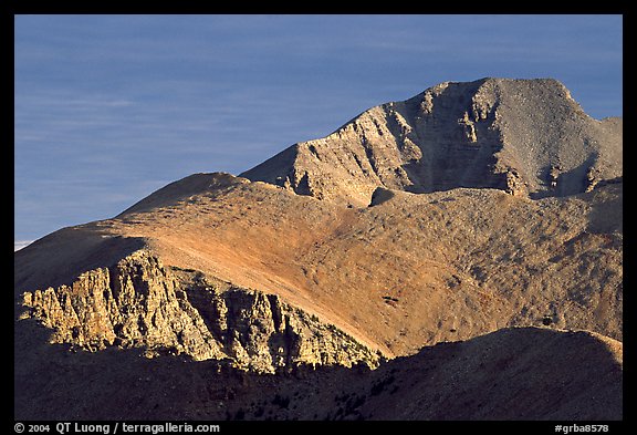 Wheeler Peak seen from the South, morning. Great Basin National Park (color)