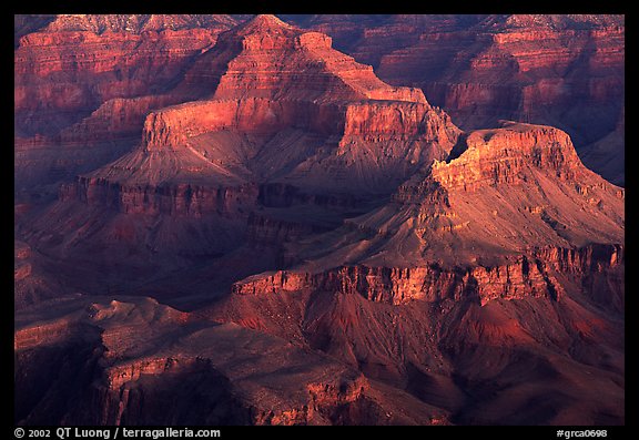 Temples at Dawn from Yvapai Point. Grand Canyon National Park (color)