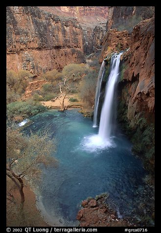 Havasu Falls, Havasu Canyon. Grand Canyon  National Park