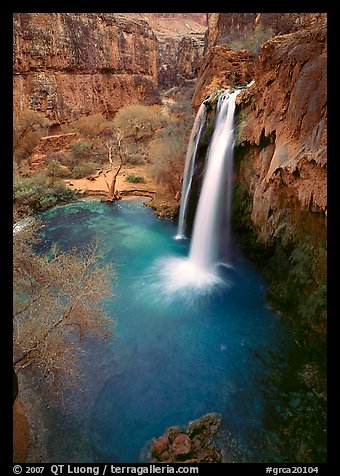 Havasu Falls, Havasu Canyon. Grand Canyon  National Park (color)