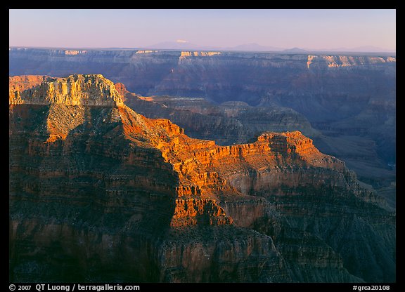 View from Point Sublime, late afternoon. Grand Canyon National Park, Arizona, USA.