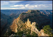 Wotans Throne seen from  North Rim, early morning. Grand Canyon National Park ( color)