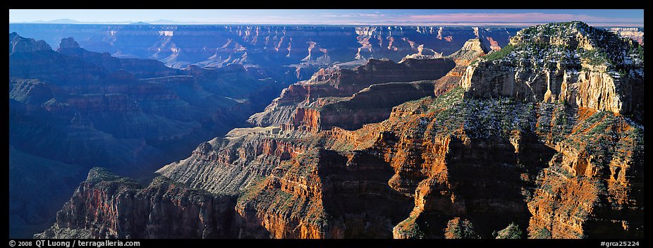 Canyon walls from North Rim. Grand Canyon  National Park (color)
