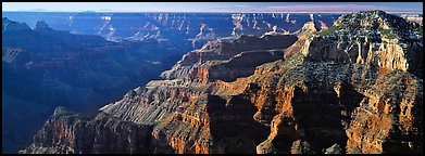 Canyon walls from North Rim. Grand Canyon  National Park (Panoramic color)