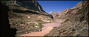 Muddy waters of Colorado River. Grand Canyon National Park (Panoramic color)