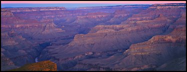 Canyon ridges at dawn. Grand Canyon National Park (Panoramic color)